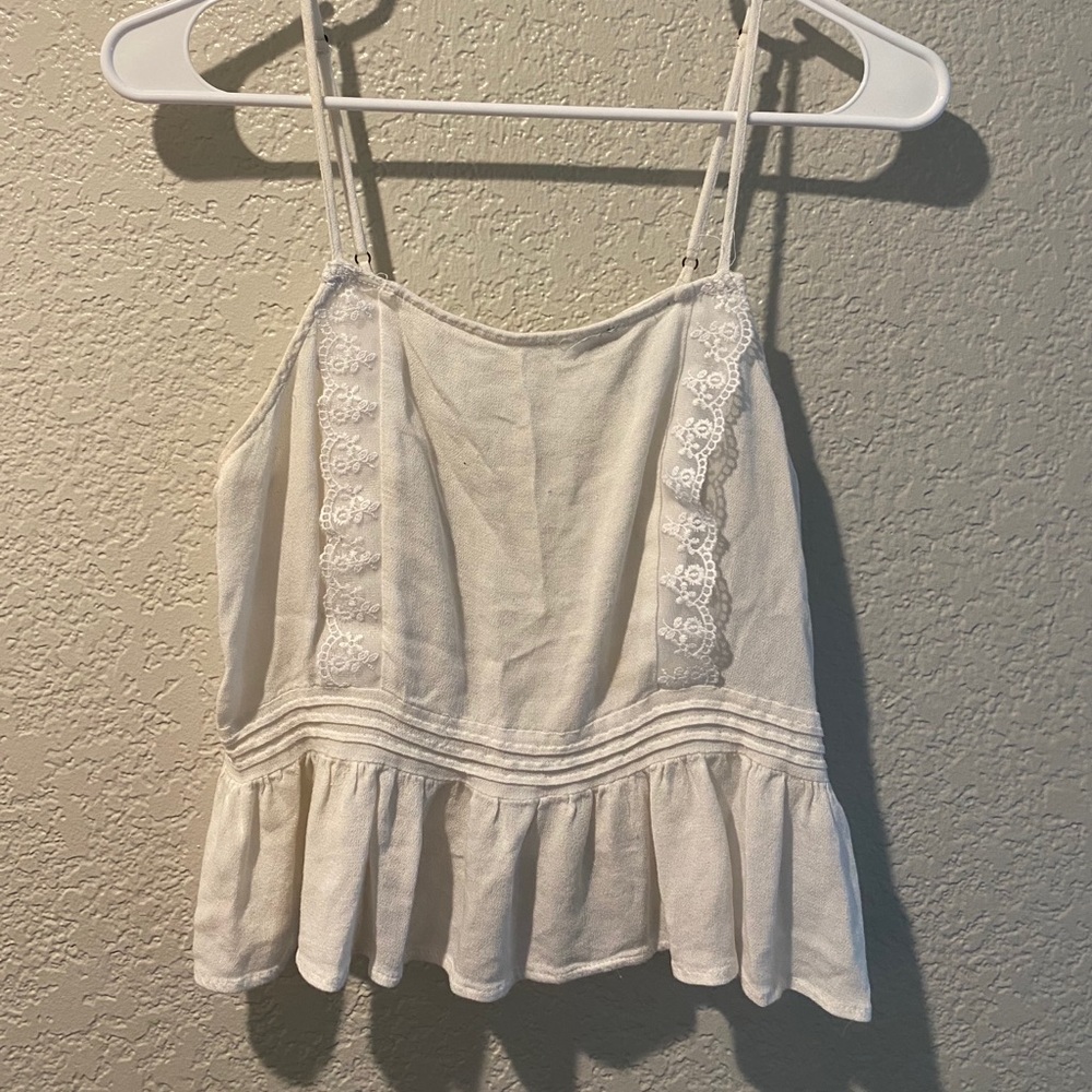 White delicate tank top